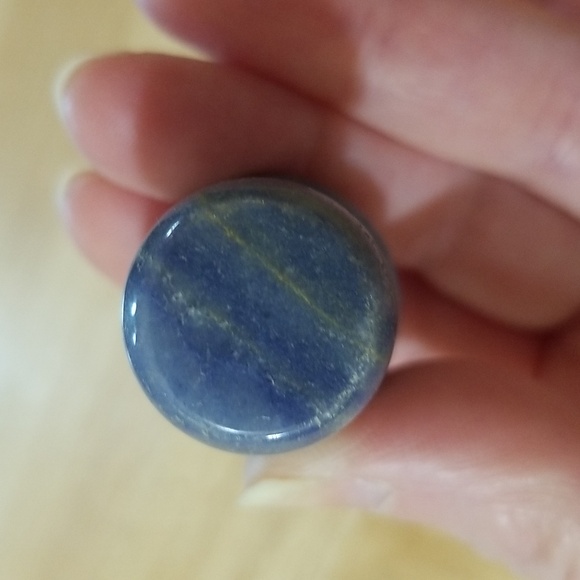 Blue Aventurine 1.5" Carved Mushroom - Picture 3 of 3